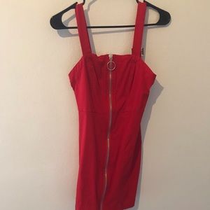 Forever 21 red zipper dress